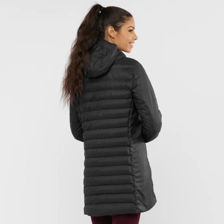 Black Salomon Essential Xwarm Long Women's Insulated Jackets | PH 54136Q